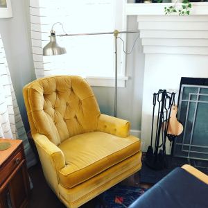 yellow armchair